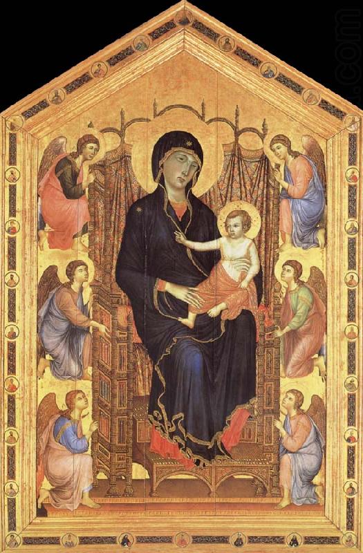 Duccio di Buoninsegna Her Madona and the Nino Entronizados,con six angelical